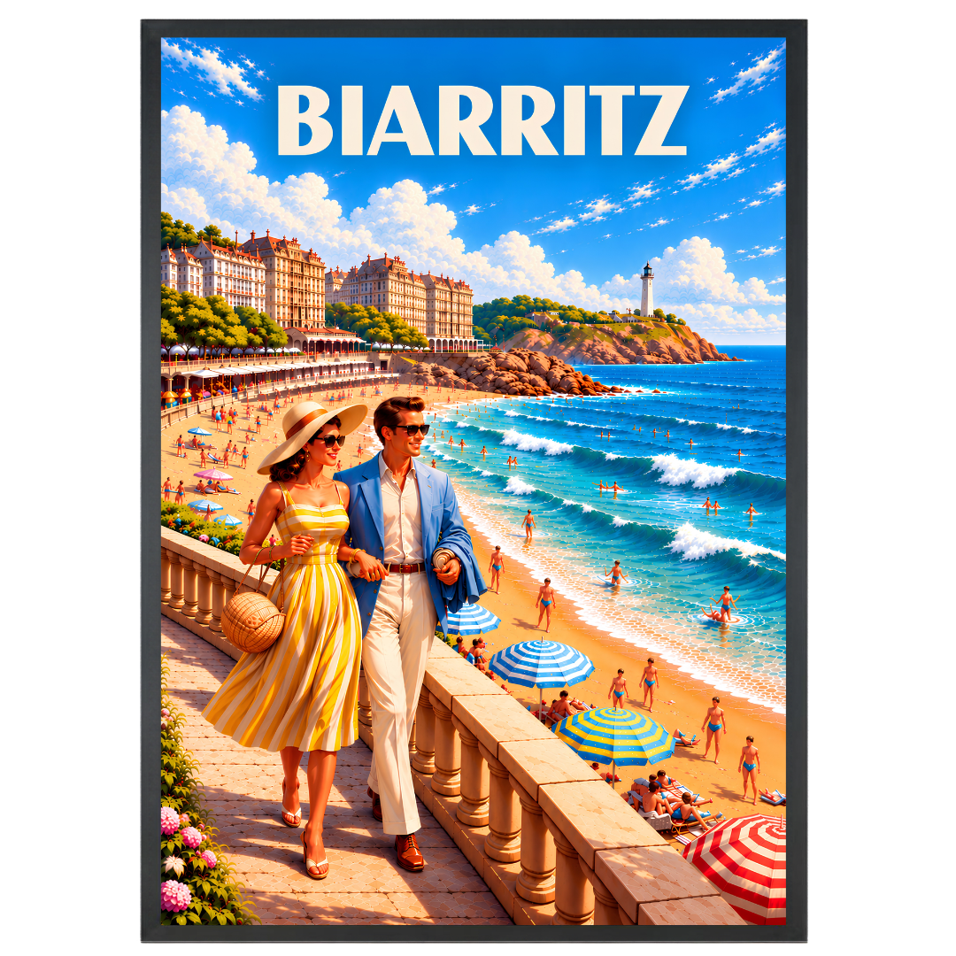 Affiche imprimée "Édition Premium" - Biarritz