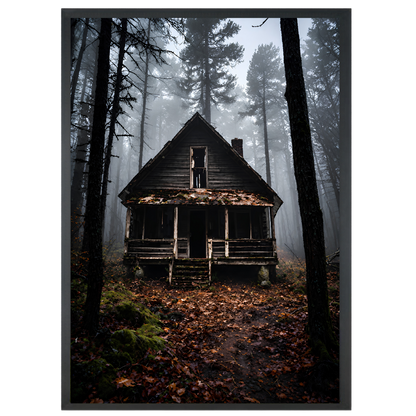 Affiche Numérique HORREUR - Maison au fond des Bois, en Fichiers : 1 PDF et 1 JPG (300 dpi), Impression, Art Mural, Format A2 - 42 x 59,4 cm