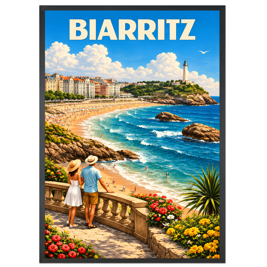 Affiche imprimée "Édition Premium" - Biarritz