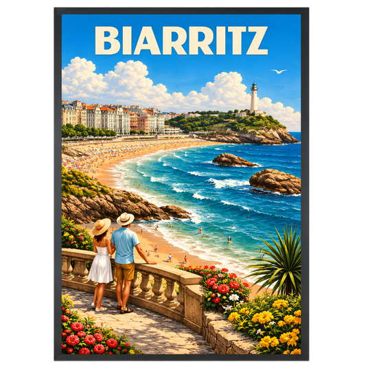 Affiche imprimée "Édition Premium" - Biarritz