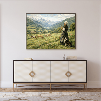 Affiche imprimée "Édition Premium" – Scène Pastorale en Montagne