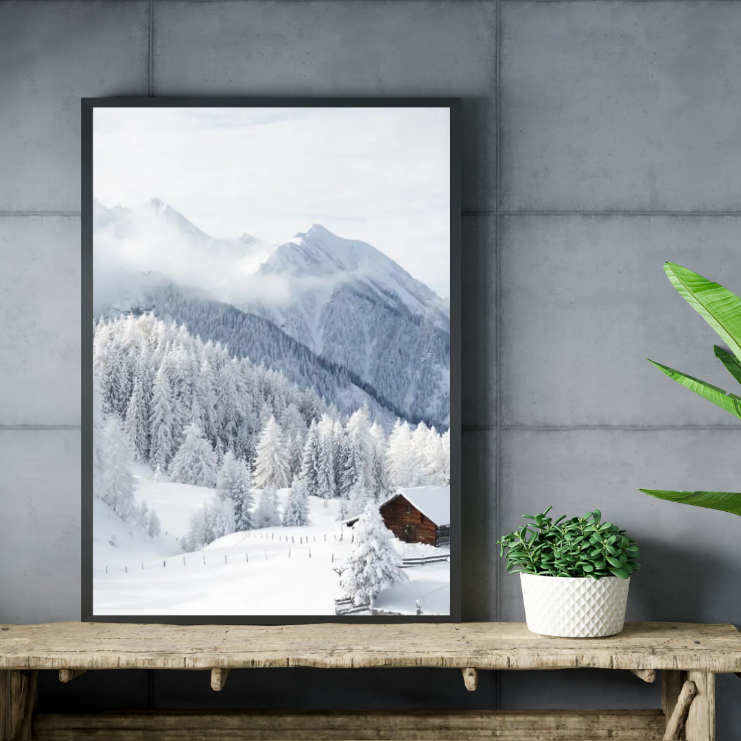 Affiche Imprimée Paysage - Montagne enneigée Premium / Landscape Printed Poster - Premium Snowy Mountain