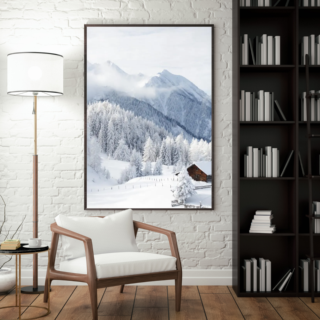 Affiche Imprimée Paysage - Montagne enneigée Premium / Landscape Printed Poster - Premium Snowy Mountain