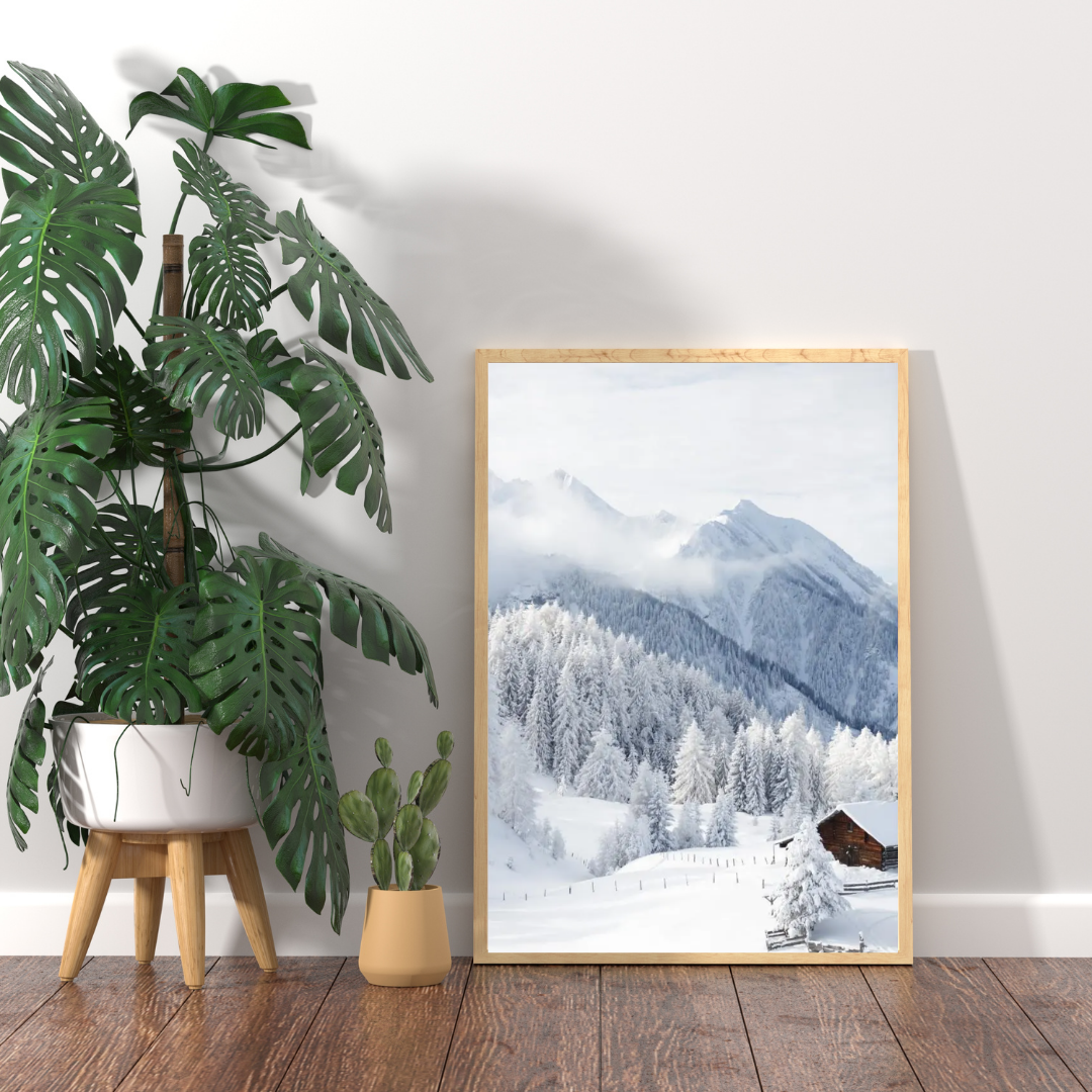 Affiche Imprimée Paysage - Montagne enneigée Premium / Landscape Printed Poster - Premium Snowy Mountain