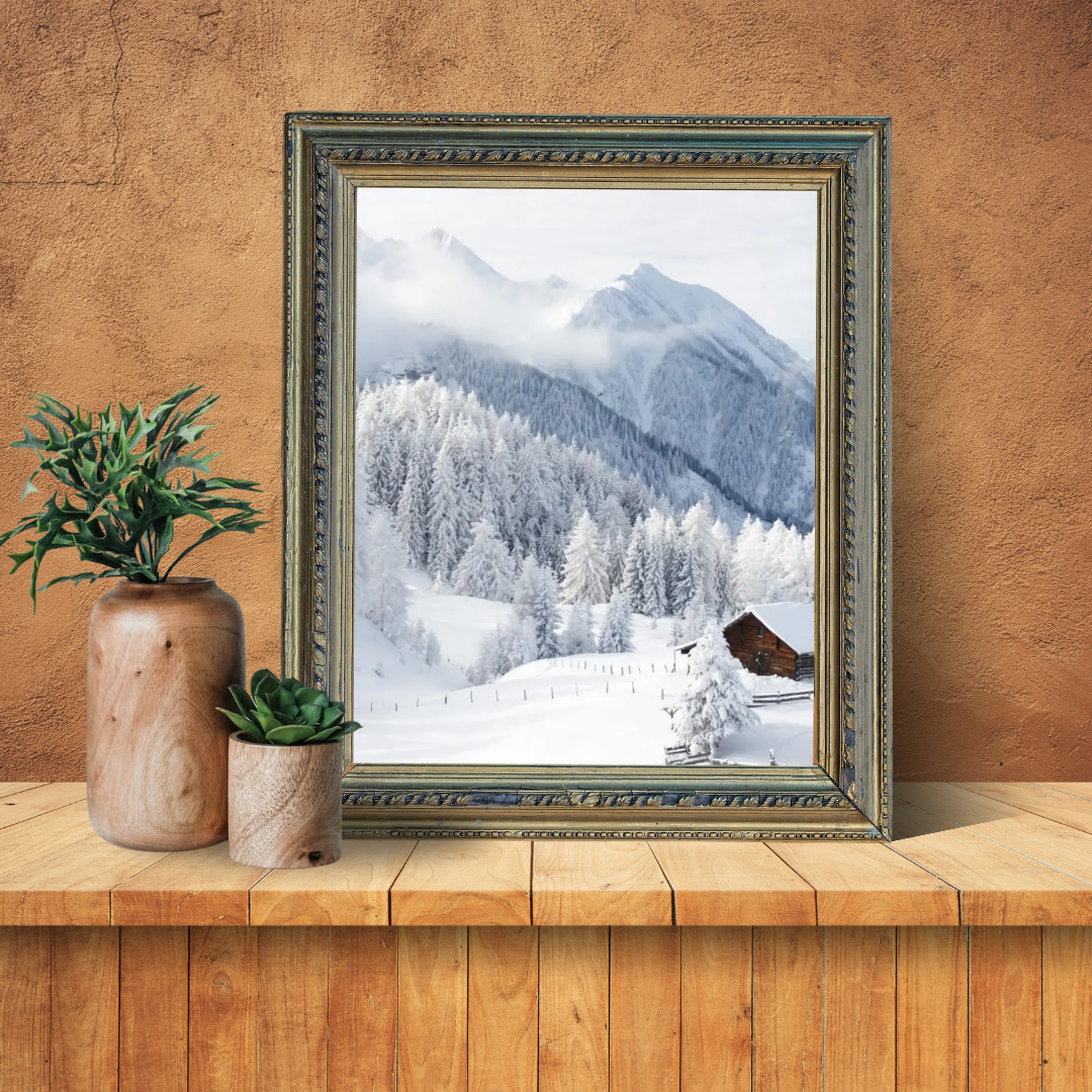 Affiche Imprimée Paysage - Montagne enneigée Premium / Landscape Printed Poster - Premium Snowy Mountain