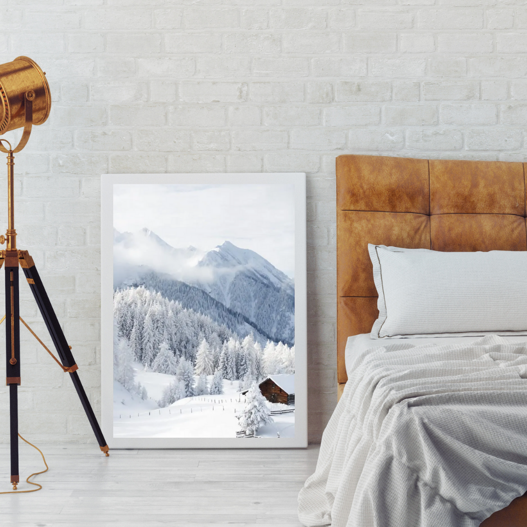 Affiche Imprimée Paysage - Montagne enneigée Premium / Landscape Printed Poster - Premium Snowy Mountain