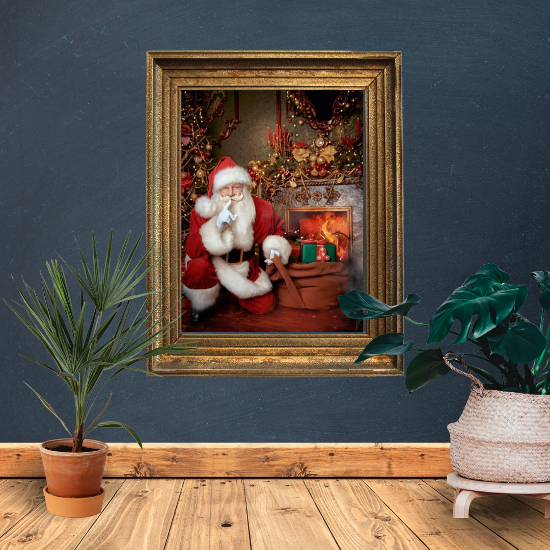 Premium Christmas Printed Poster, Santa Claus Illustration, Vintage Style Poster, Christmas Wall Art, Retro Print