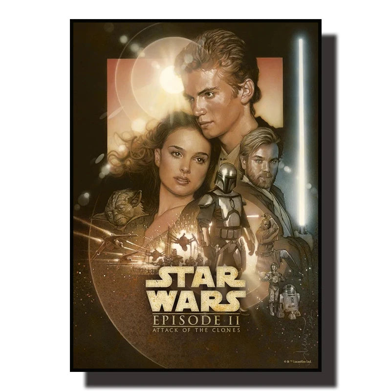 Peinture Décorative sur Toile STAR WARS, Art Mural de Film, Affiche Rétro, Cadeau de Décoration de Maison, Impression Esthétique / Star Wars Canvas Decorative Painting Movie Art Mural Retro Poster Modern Home Wall Decoration Gift and Printing Aesthetic