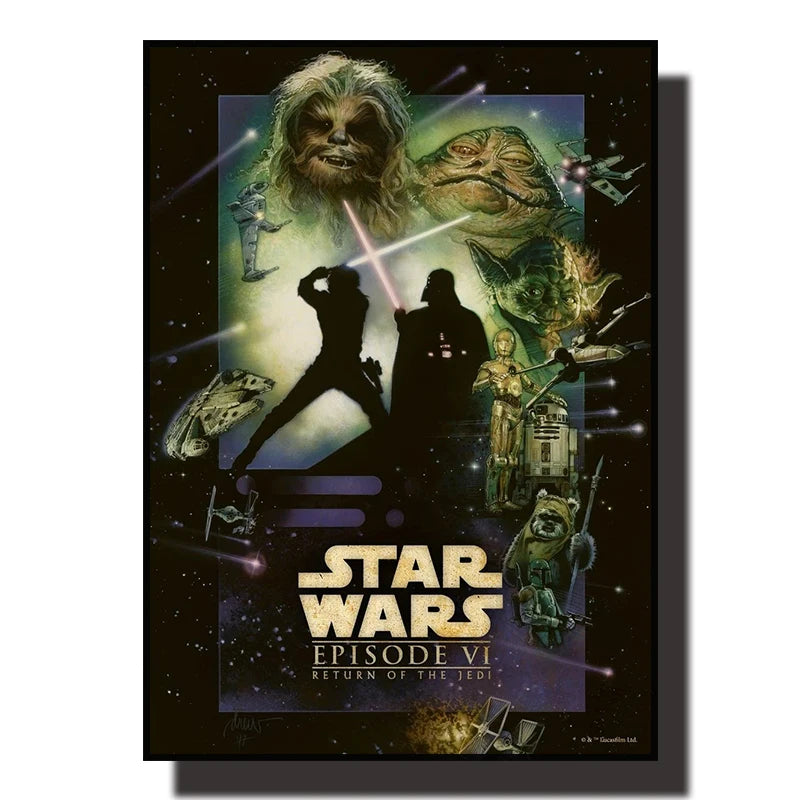 Peinture Décorative sur Toile STAR WARS, Art Mural de Film, Affiche Rétro, Cadeau de Décoration de Maison, Impression Esthétique / Star Wars Canvas Decorative Painting Movie Art Mural Retro Poster Modern Home Wall Decoration Gift and Printing Aesthetic