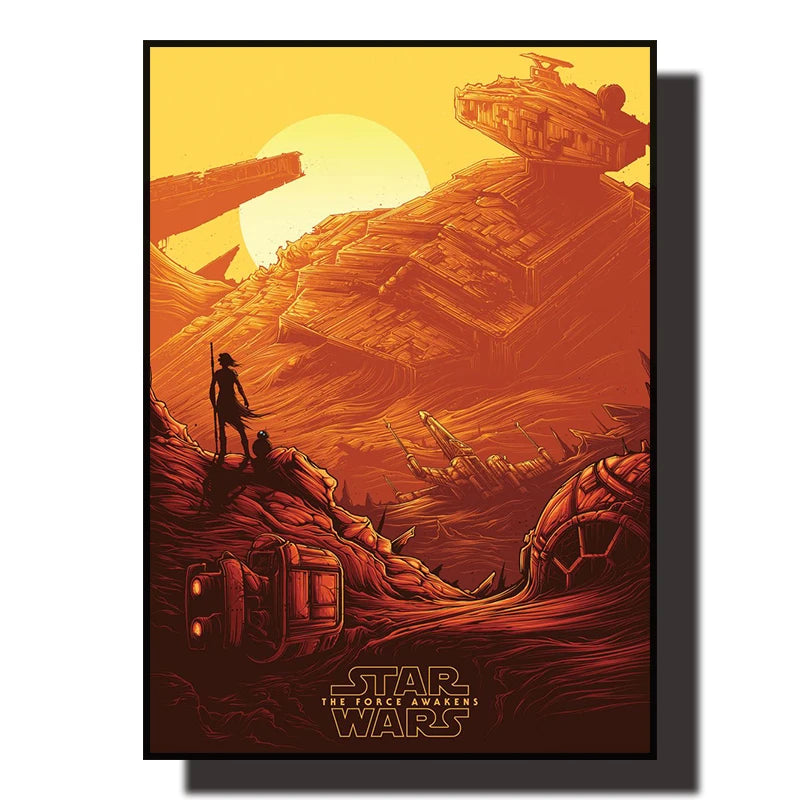 Peinture Décorative sur Toile STAR WARS, Art Mural de Film, Affiche Rétro, Cadeau de Décoration de Maison, Impression Esthétique / Star Wars Canvas Decorative Painting Movie Art Mural Retro Poster Modern Home Wall Decoration Gift and Printing Aesthetic