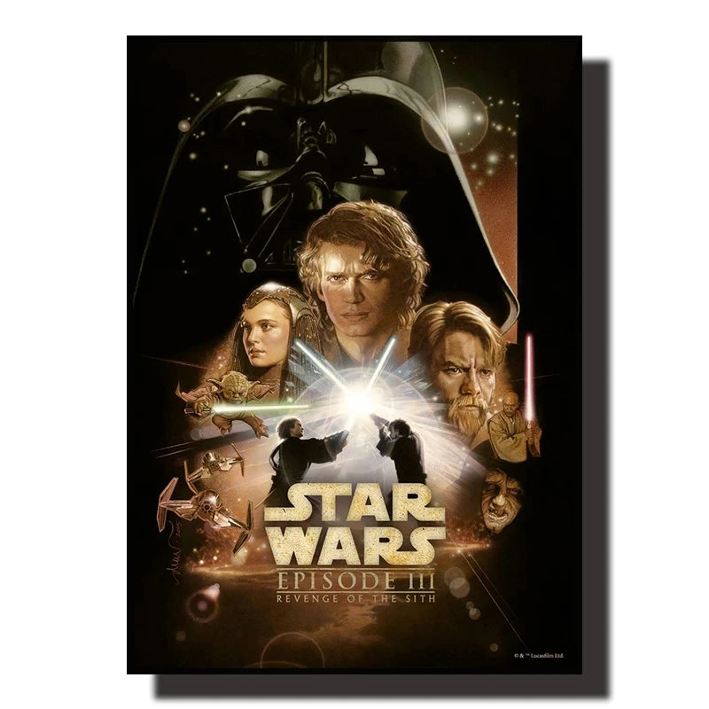 Peinture Décorative sur Toile STAR WARS, Art Mural de Film, Affiche Rétro, Cadeau de Décoration de Maison, Impression Esthétique / Star Wars Canvas Decorative Painting Movie Art Mural Retro Poster Modern Home Wall Decoration Gift and Printing Aesthetic