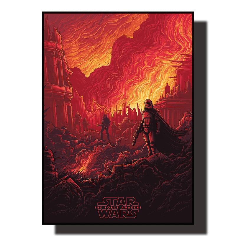 Peinture Décorative sur Toile STAR WARS, Art Mural de Film, Affiche Rétro, Cadeau de Décoration de Maison, Impression Esthétique / Star Wars Canvas Decorative Painting Movie Art Mural Retro Poster Modern Home Wall Decoration Gift and Printing Aesthetic