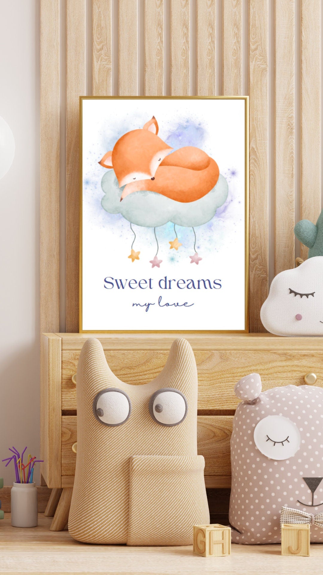 Affiche Numérique Chambre Bébé/Enfant Bohème "Sweat dream", Format JPG - Résolution : 300 DPI, Impression du Format A2 à A6 / Boho Baby/Child Room Digital Poster "Sweat dream", JPG Format - Resolution : 300 DPI, Printing from A2 to A6 Format