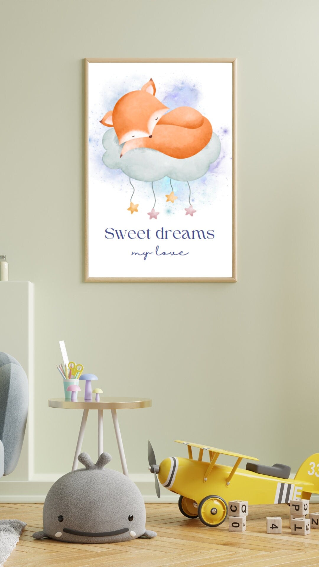 Affiche Numérique Chambre Bébé/Enfant Bohème "Sweat dream", Format JPG - Résolution : 300 DPI, Impression du Format A2 à A6 / Boho Baby/Child Room Digital Poster "Sweat dream", JPG Format - Resolution : 300 DPI, Printing from A2 to A6 Format