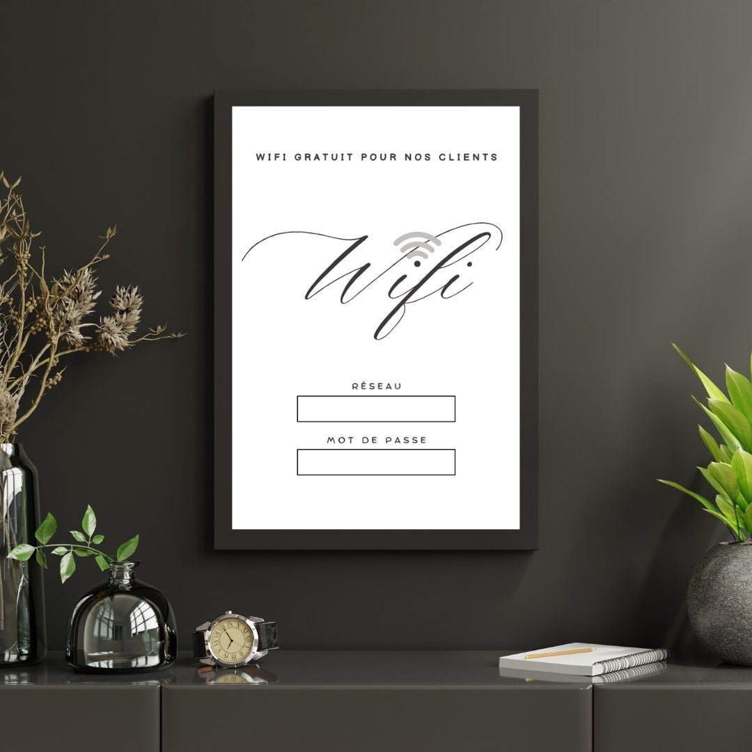 Wifi Password printable, wifi password download, wifi password business, wifi sign for guest room, password log printable,wifi sign template