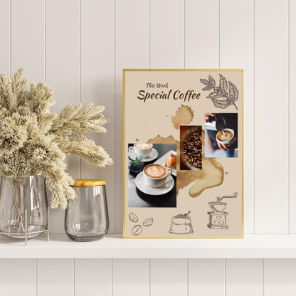 Digital Poster "This Week - Special Coffee", Coffee Poster, JPG Format with Resolution of 300 dpi, Printing possible from A2 to A6 Format