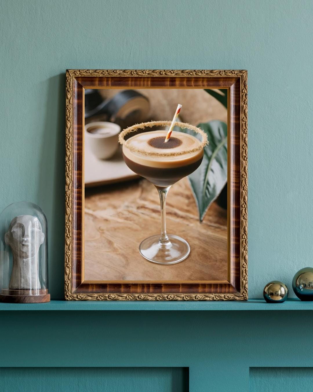 Espresso Martini Digital Poster, Cocktail Illustration, Drink Poster, Kitchen Wall Art, Home/Bar Decoration, A2 Format: 42 x 59.4 cm