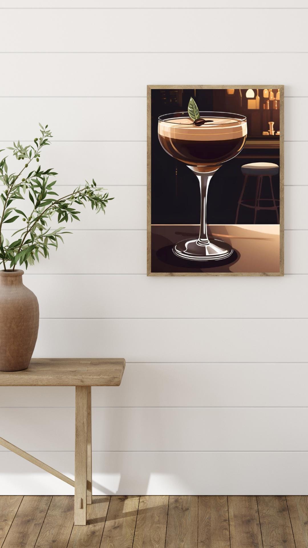 Espresso Martini Digital Poster, Cocktail Illustration, Drink Poster, Kitchen Wall Art, Home/Bar Decoration, A2 Format: 42 x 59.4 cm