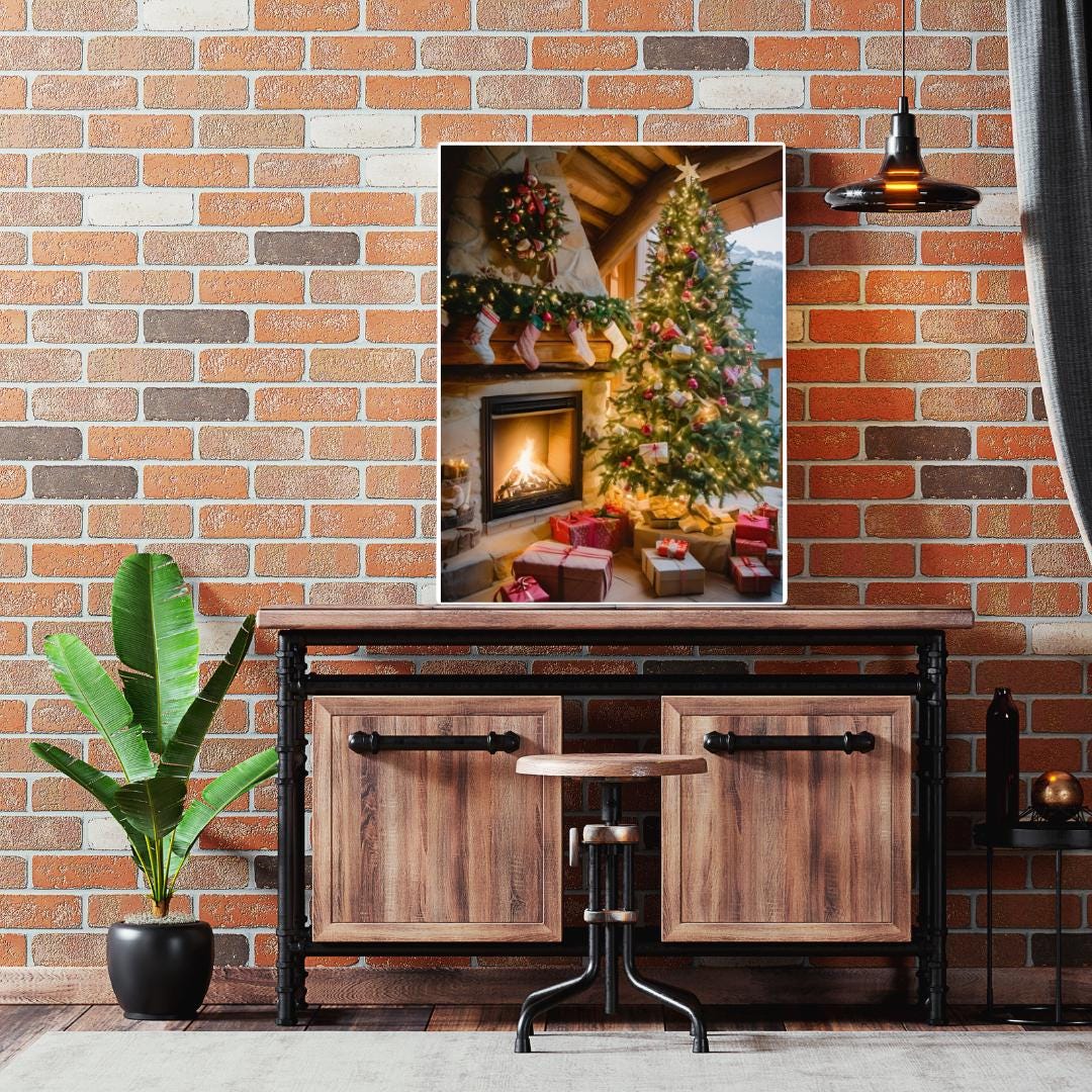 Affiche Imprimée A3 Qualité Premium - Art Mural de Noël, Décor & Illustration Festive, Poster Hiver, Décoration Murale Fêtes de Fin d'année