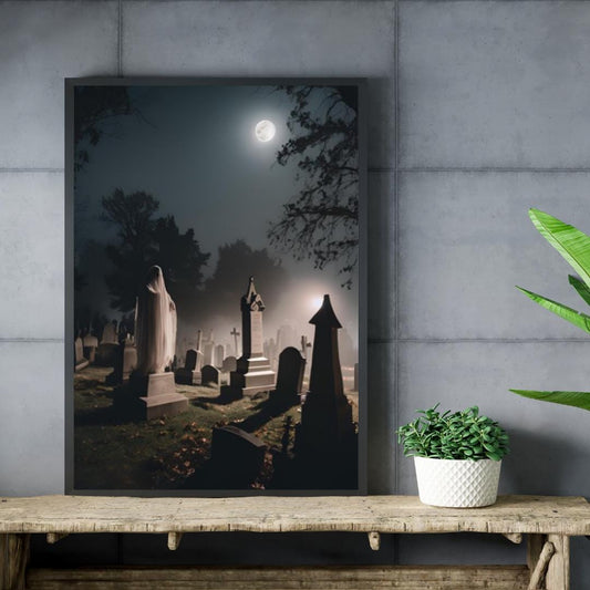 Affiche Imprimée A3 Qualité Premium - Horreur, Art Mural Halloween, Illustration Gothique, Poster Automne, Décoration Murale