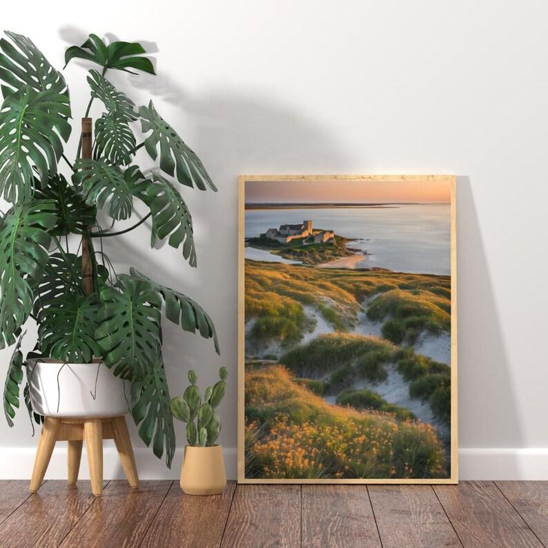 Affiche Imprimée A3 Qualité Premium - Paysage Marin, Presqu'île & Mer, Décor Maritime, Poster Océan, Art Mural Coloré, Impression Voyage