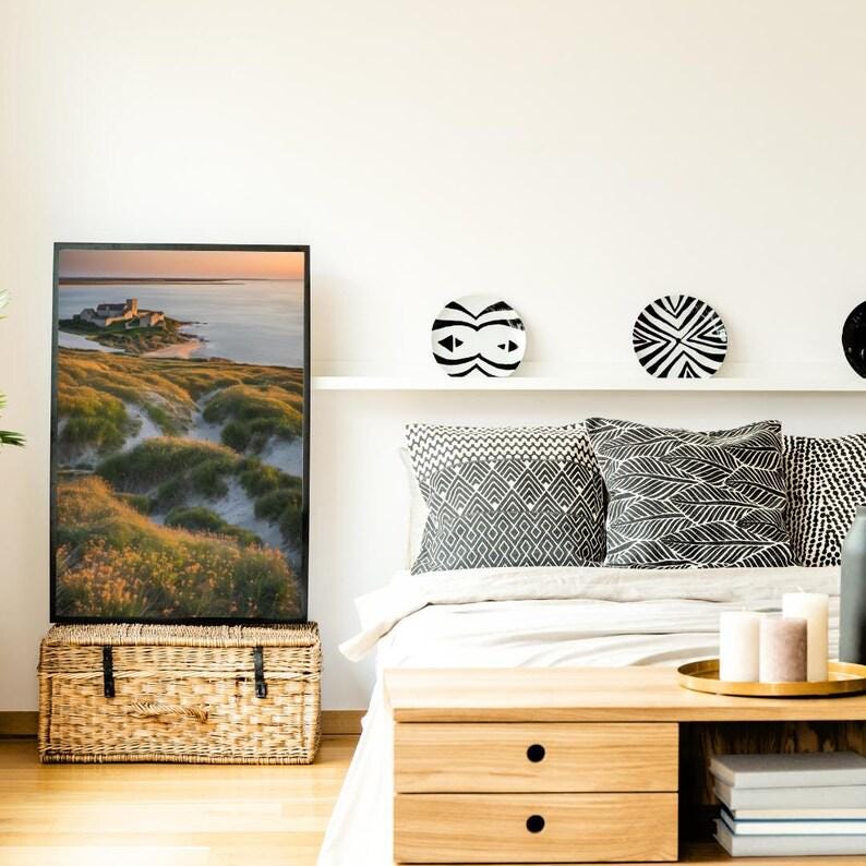 Affiche Imprimée A3 Qualité Premium - Paysage Marin, Presqu'île & Mer, Décor Maritime, Poster Océan, Art Mural Coloré, Impression Voyage