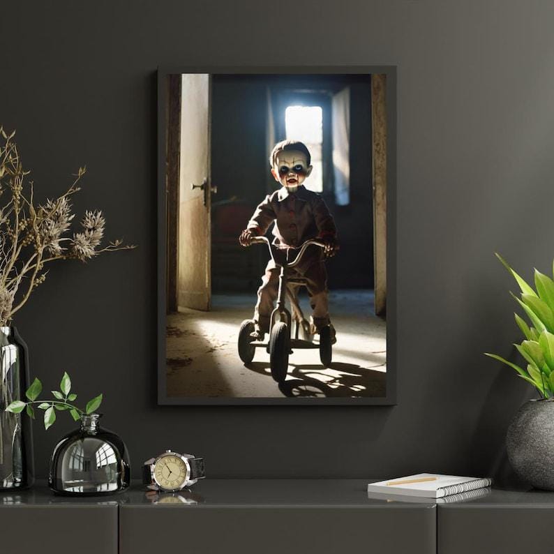 Affiche Imprimée A3 Qualité Premium - Horreur, Art Mural Halloween, Illustration Gothique, Poster Automne, Décoration Murale