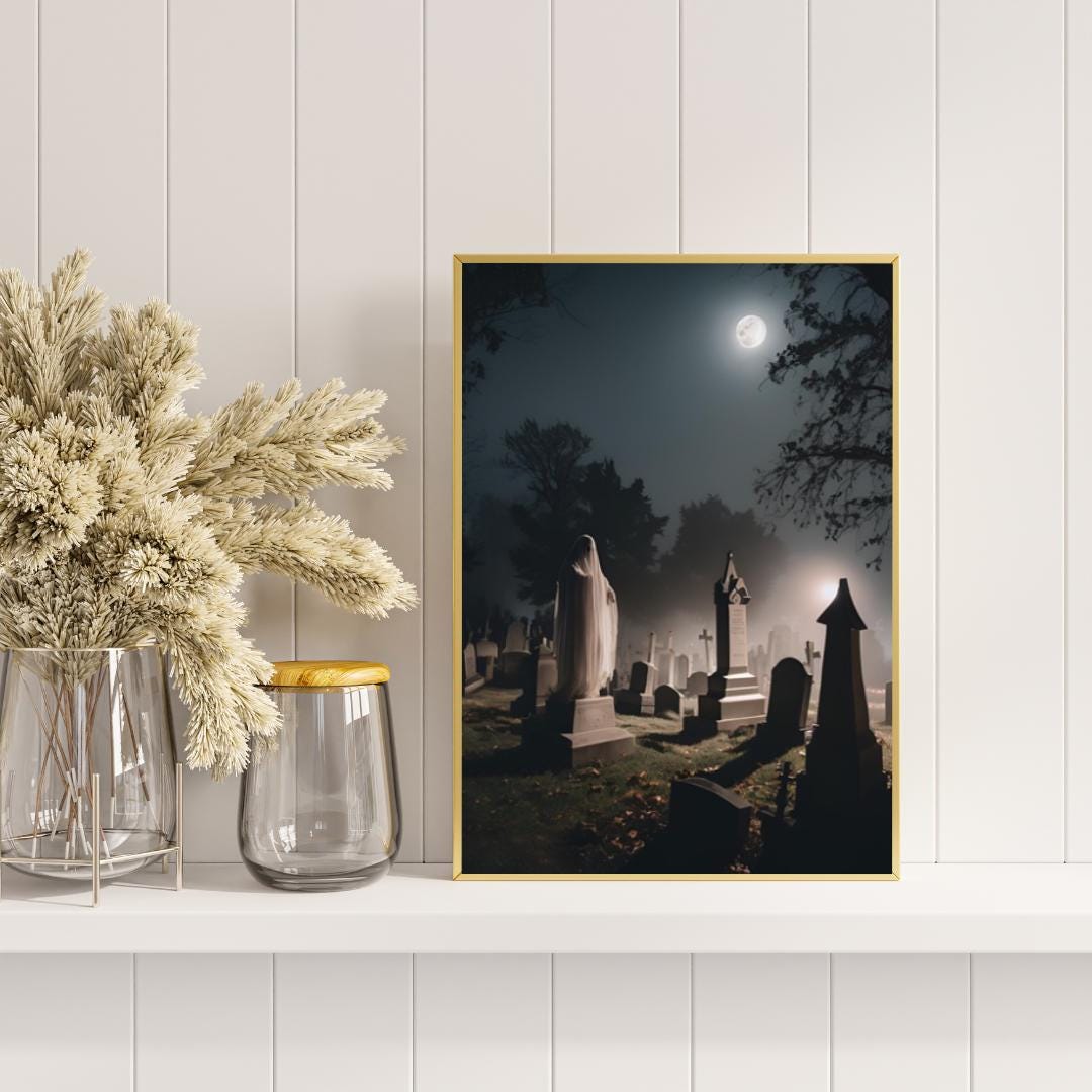 Affiche Imprimée A3 Qualité Premium - Horreur, Art Mural Halloween, Illustration Gothique, Poster Automne, Décoration Murale