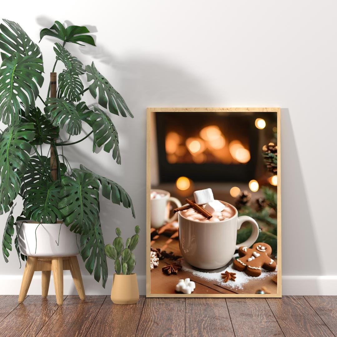 Affiche Imprimée A3 Qualité Premium - Art Mural de Noël, Décor & Illustration Festive, Poster Hiver, Décoration Murale Fêtes de Fin d'année