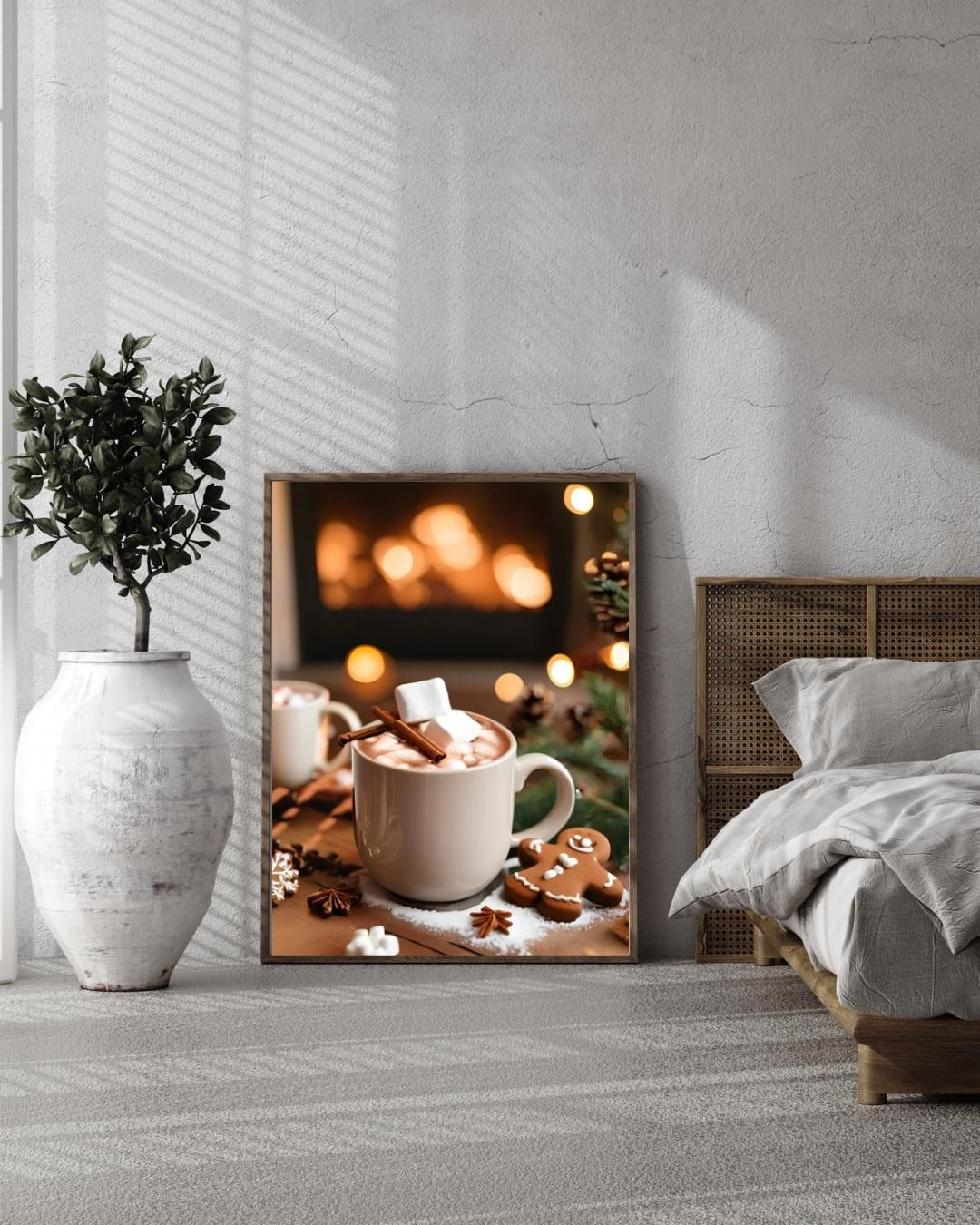 Affiche Imprimée A3 Qualité Premium - Art Mural de Noël, Décor & Illustration Festive, Poster Hiver, Décoration Murale Fêtes de Fin d'année