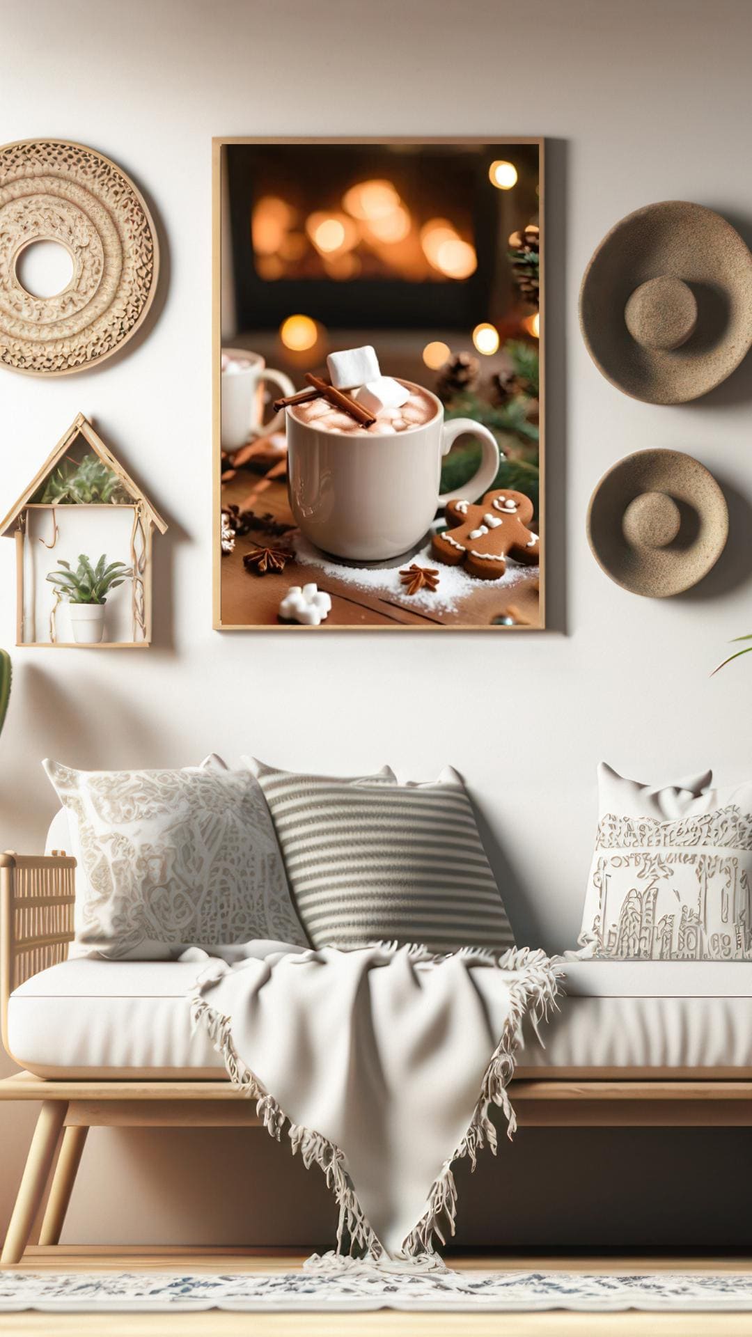 Affiche Imprimée A3 Qualité Premium - Art Mural de Noël, Décor & Illustration Festive, Poster Hiver, Décoration Murale Fêtes de Fin d'année