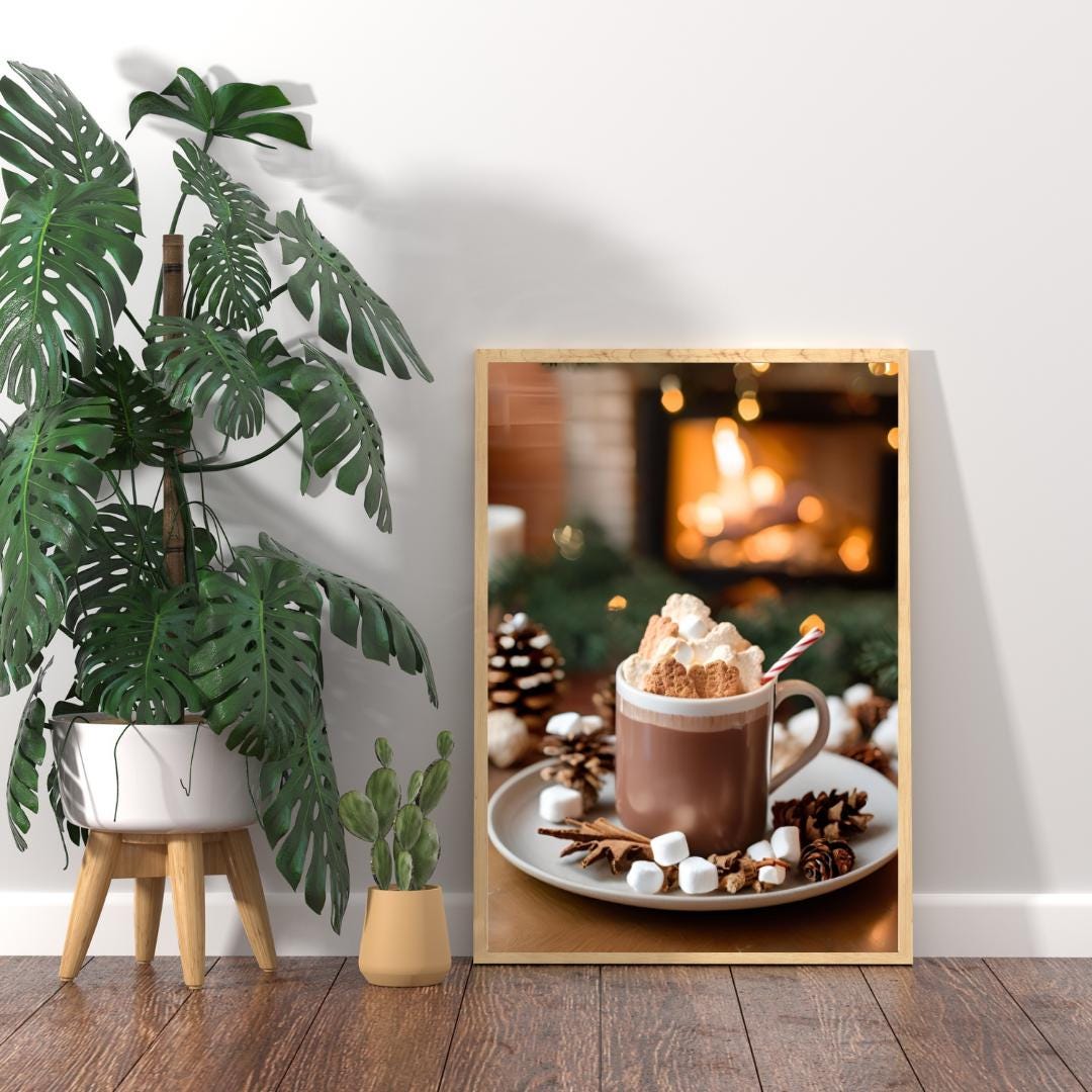 Affiche Imprimée A3 Qualité Premium - Art Mural de Noël, Décor & Illustration Festive, Poster Hiver, Décoration Murale Fêtes de Fin d'année