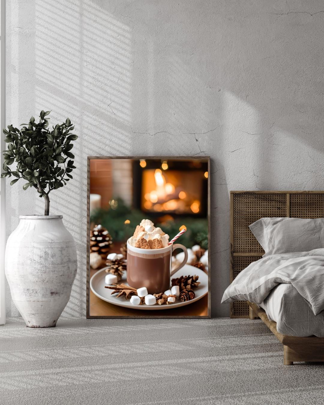 Affiche Imprimée A3 Qualité Premium - Art Mural de Noël, Décor & Illustration Festive, Poster Hiver, Décoration Murale Fêtes de Fin d'année