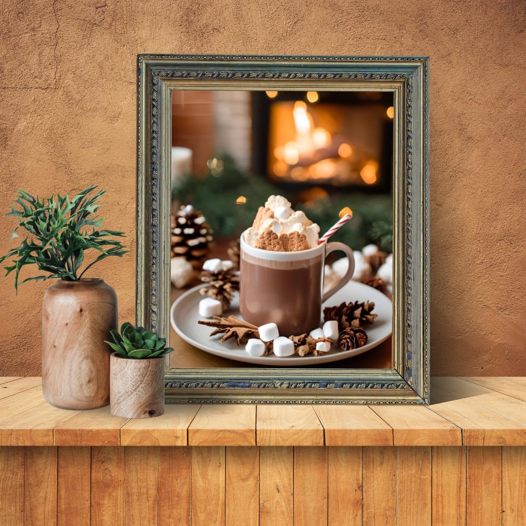 Affiche Imprimée A3 Qualité Premium - Art Mural de Noël, Décor & Illustration Festive, Poster Hiver, Décoration Murale Fêtes de Fin d'année