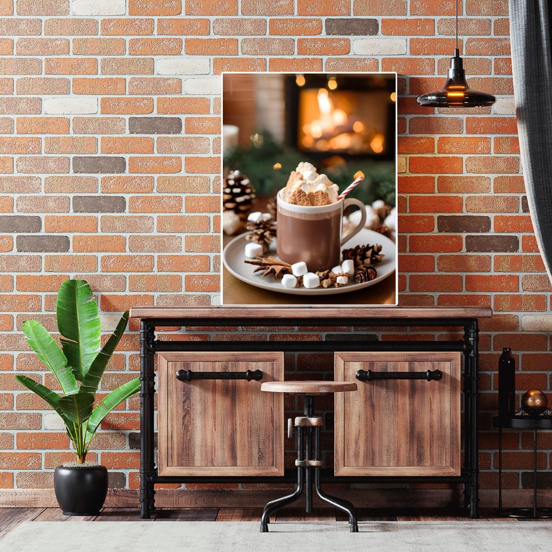 Affiche Imprimée A3 Qualité Premium - Art Mural de Noël, Décor & Illustration Festive, Poster Hiver, Décoration Murale Fêtes de Fin d'année