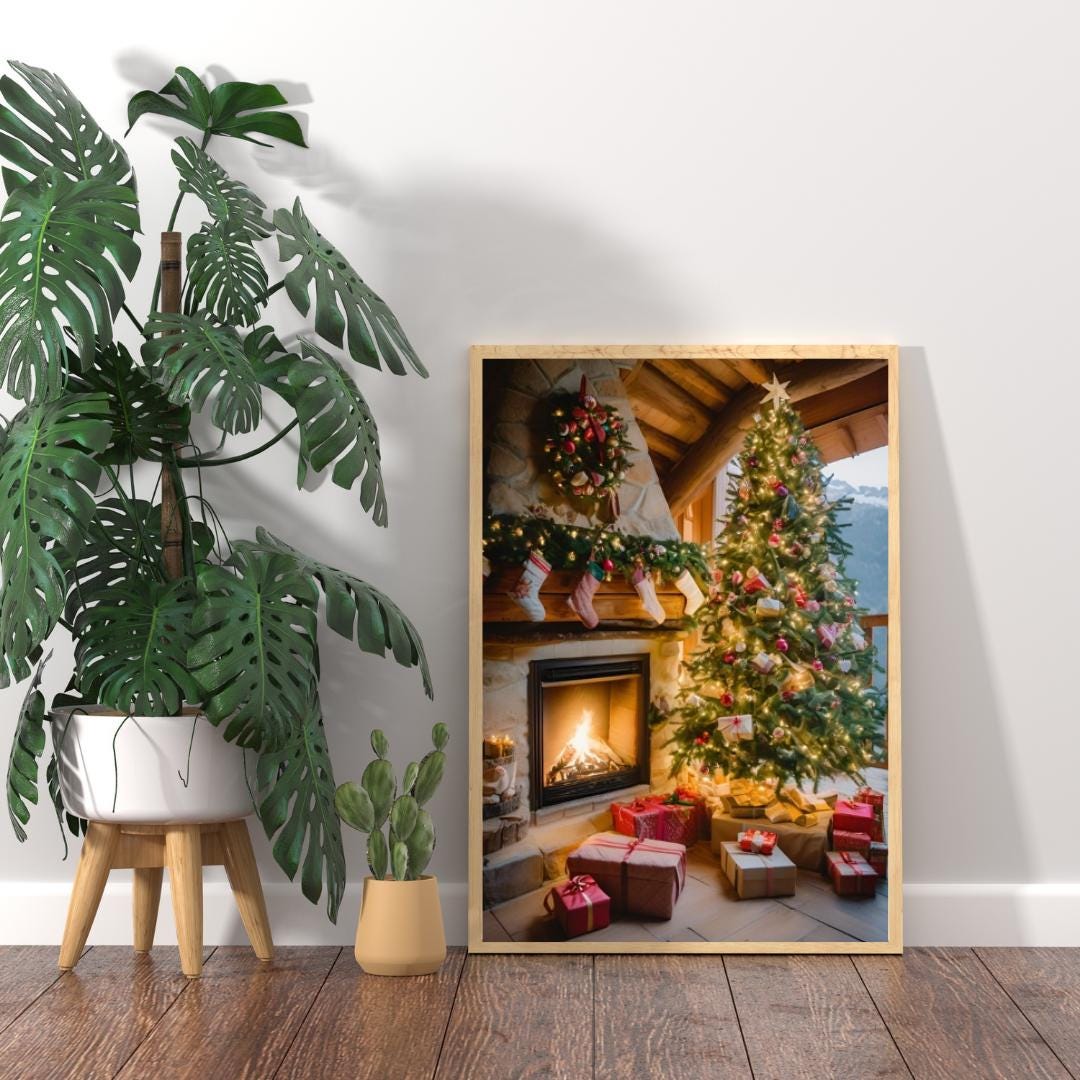 Affiche Imprimée A3 Qualité Premium - Art Mural de Noël, Décor & Illustration Festive, Poster Hiver, Décoration Murale Fêtes de Fin d'année