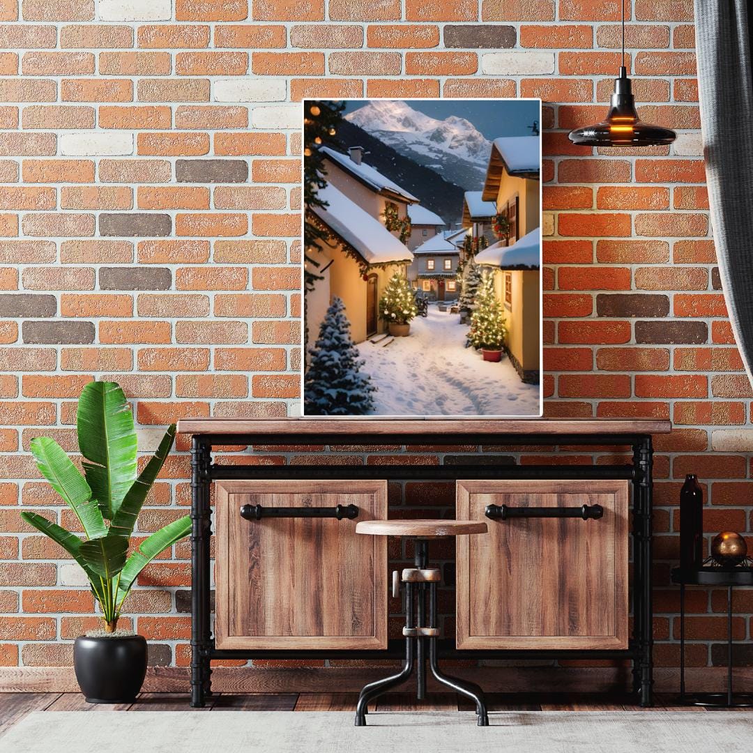 Affiche Imprimée A3 Qualité Premium - Art Mural de Noël, Décor & Illustration Festive, Poster Hiver, Décoration Murale Fêtes de Fin d'année