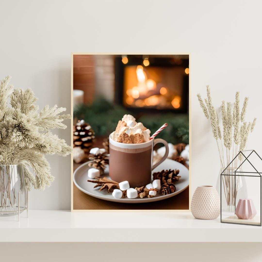 Affiche Imprimée A3 Qualité Premium - Art Mural de Noël, Décor & Illustration Festive, Poster Hiver, Décoration Murale Fêtes de Fin d'année