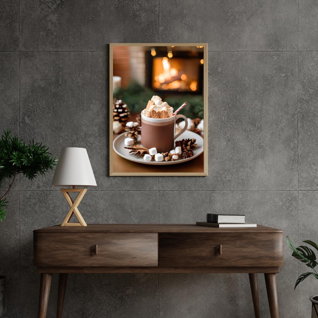 Affiche Imprimée A3 Qualité Premium - Art Mural de Noël, Décor & Illustration Festive, Poster Hiver, Décoration Murale Fêtes de Fin d'année