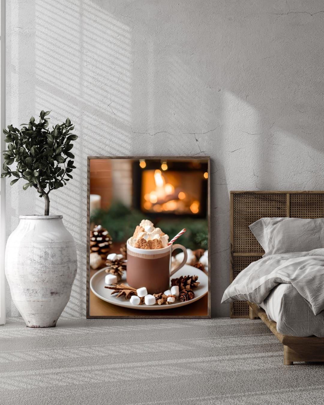 Affiche Imprimée A3 Qualité Premium - Art Mural de Noël, Décor & Illustration Festive, Poster Hiver, Décoration Murale Fêtes de Fin d'année