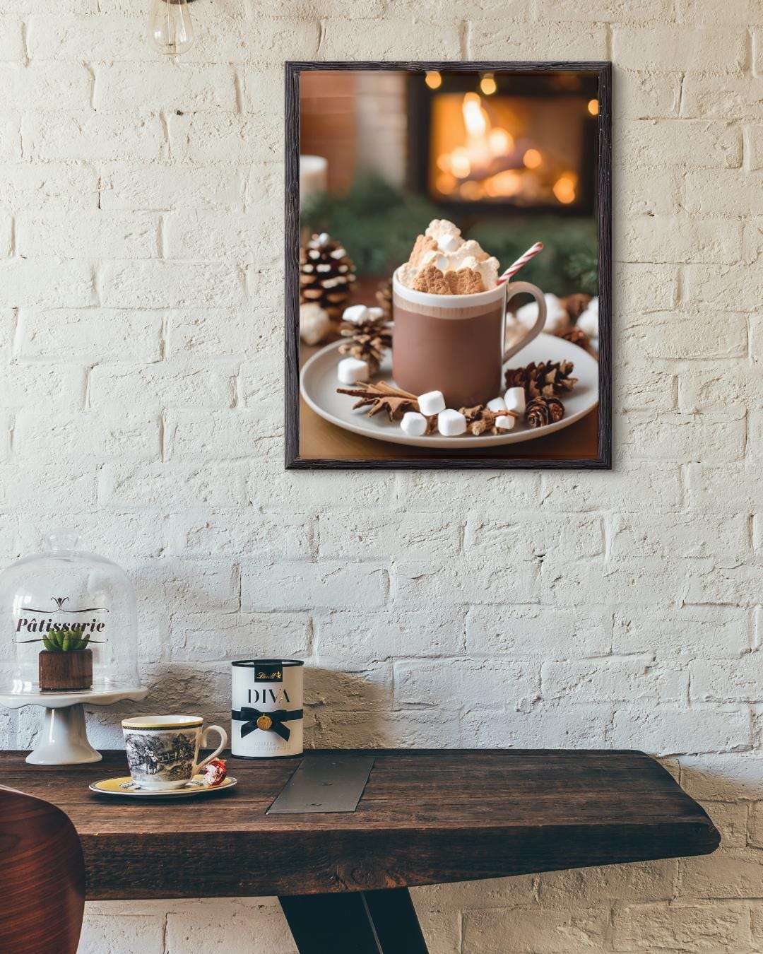 Affiche Imprimée A3 Qualité Premium - Art Mural de Noël, Décor & Illustration Festive, Poster Hiver, Décoration Murale Fêtes de Fin d'année