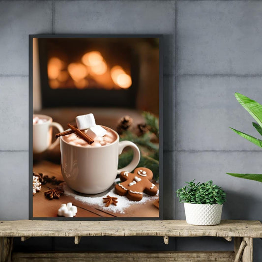 Affiche Imprimée A3 Qualité Premium - Art Mural de Noël, Décor & Illustration Festive, Poster Hiver, Décoration Murale Fêtes de Fin d'année