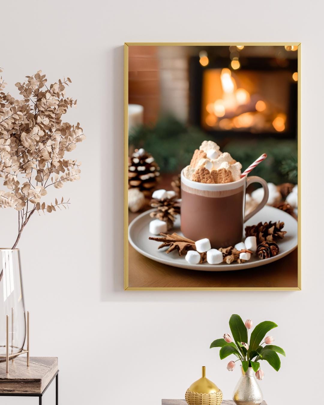 Affiche Imprimée A3 Qualité Premium - Art Mural de Noël, Décor & Illustration Festive, Poster Hiver, Décoration Murale Fêtes de Fin d'année