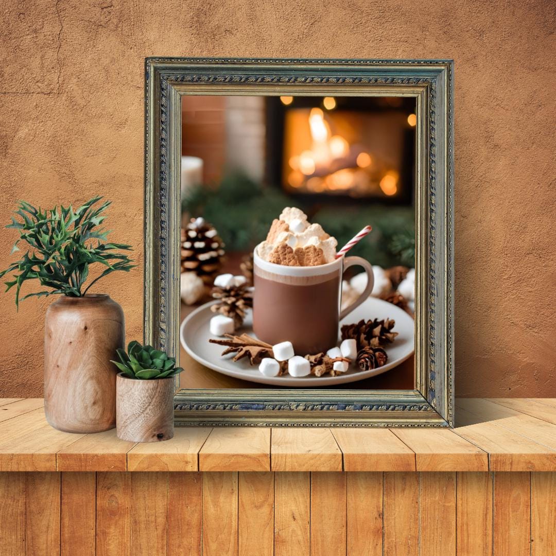 Affiche Imprimée A3 Qualité Premium - Art Mural de Noël, Décor & Illustration Festive, Poster Hiver, Décoration Murale Fêtes de Fin d'année