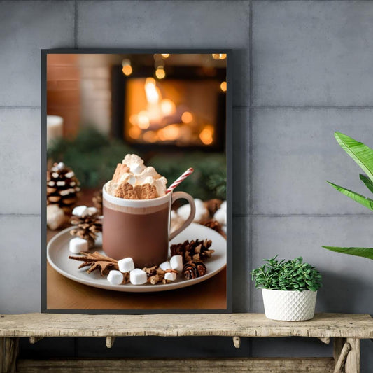 Affiche Imprimée A3 Qualité Premium - Art Mural de Noël, Décor & Illustration Festive, Poster Hiver, Décoration Murale Fêtes de Fin d'année