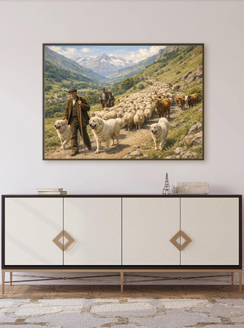 Affiche imprimée "Édition Premium" – La Transhumance d'antan