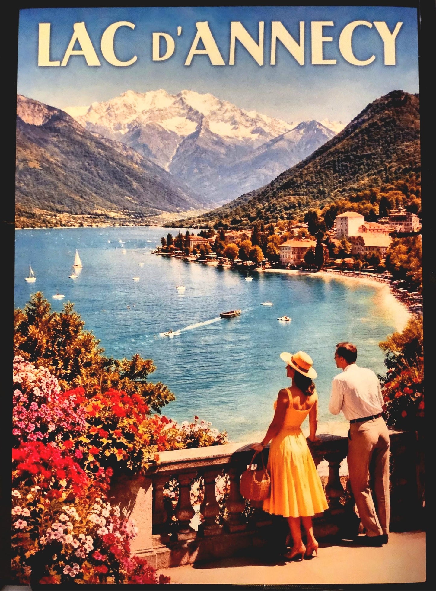 Affiche imprimée Lac d’Annecy – Poster Alpes & Montagnes, Décoration Murale Nature, Idée Cadeau Voyage Haute-Savoie