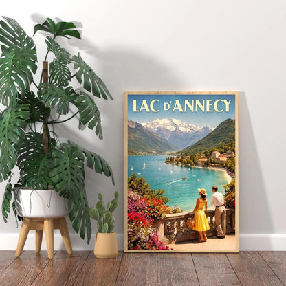 Affiche imprimée Lac d’Annecy – Poster Alpes & Montagnes, Décoration Murale Nature, Idée Cadeau Voyage Haute-Savoie