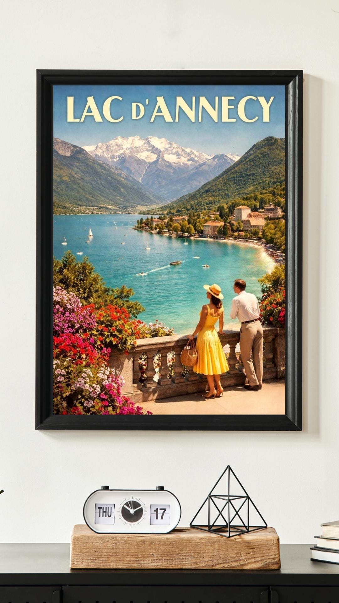 Affiche imprimée Lac d’Annecy – Poster Alpes & Montagnes, Décoration Murale Nature, Idée Cadeau Voyage Haute-Savoie