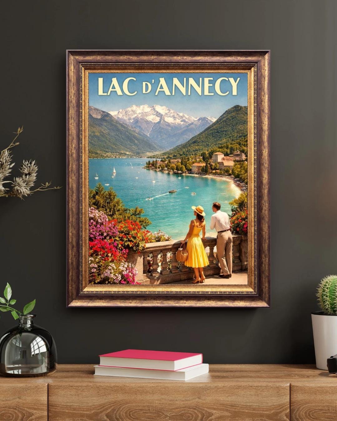 Affiche imprimée Lac d’Annecy – Poster Alpes & Montagnes, Décoration Murale Nature, Idée Cadeau Voyage Haute-Savoie